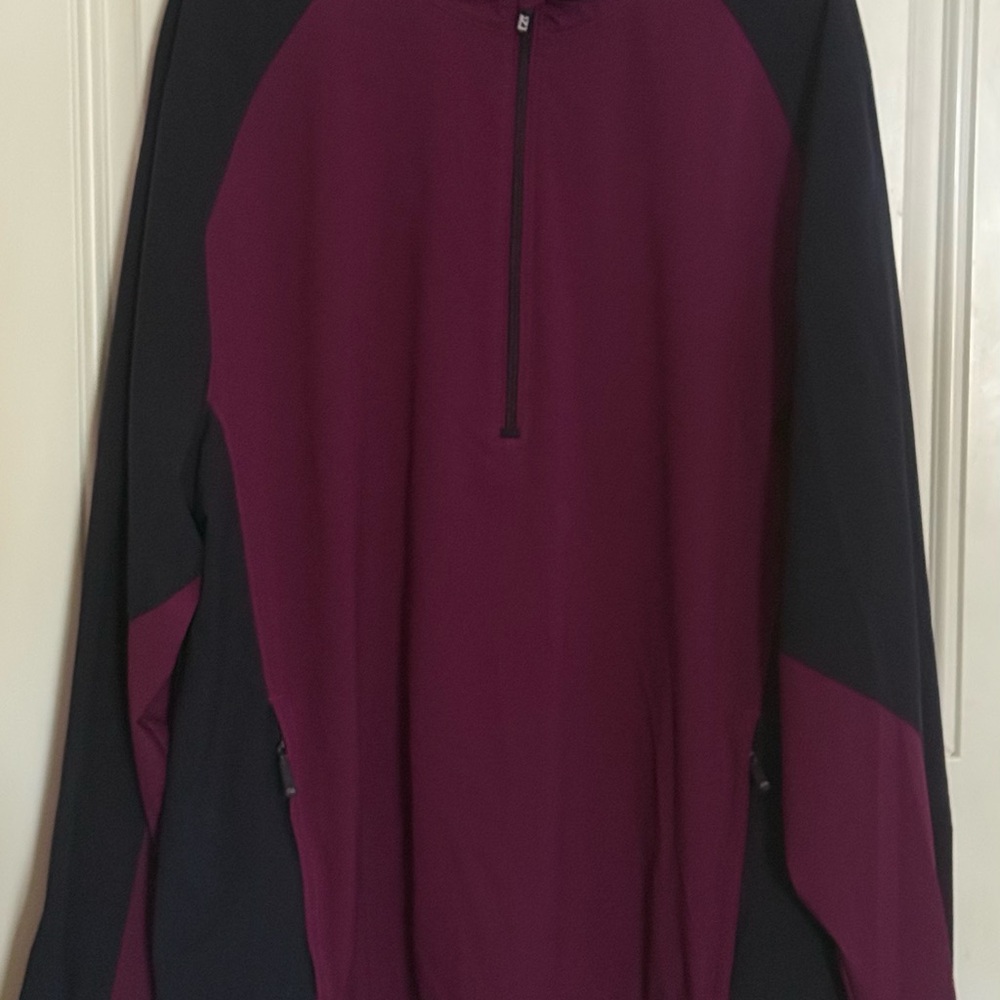 Cutter&Buck Burgundy and Black Quarter-Zip Weathertec size XXL Women’s Golf